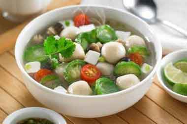 Sayur Oyong Soun Bakso