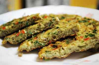 Omelet Telur Sayur Bayam