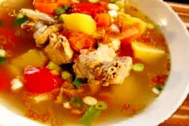 Sup Kentang Daging Asap